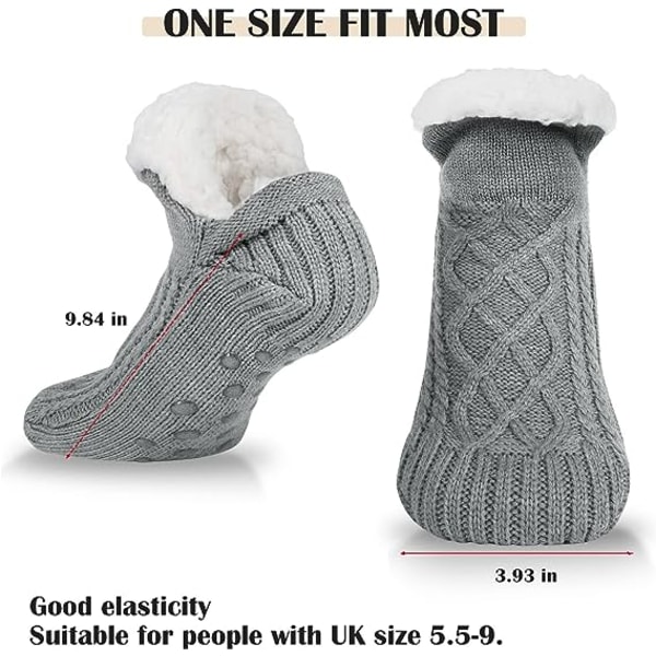 Tøfler Tøfler Kvinder Mænd-Tøffel Strømper, Tøffel Strikket Fleece