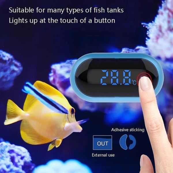 Fahrenheit-versjon fisketanktermometer, LCD-akvarietermometer