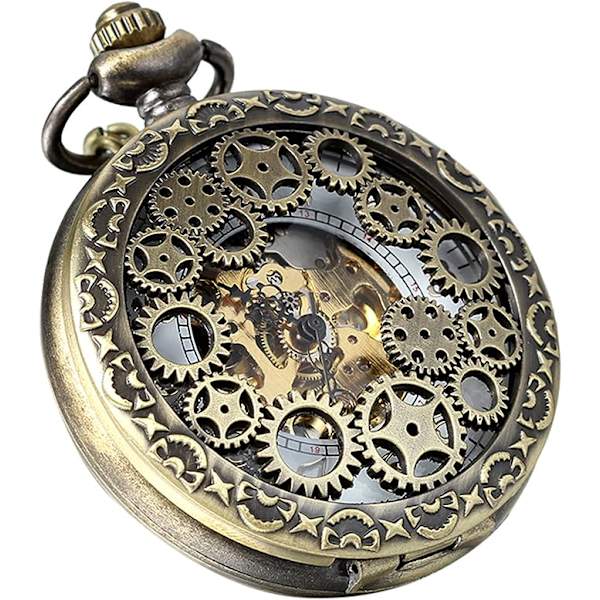 Steampunk Retro Käsikäyttöinen Mekaaninen Taskukello Rooman/Arabialaisilla
