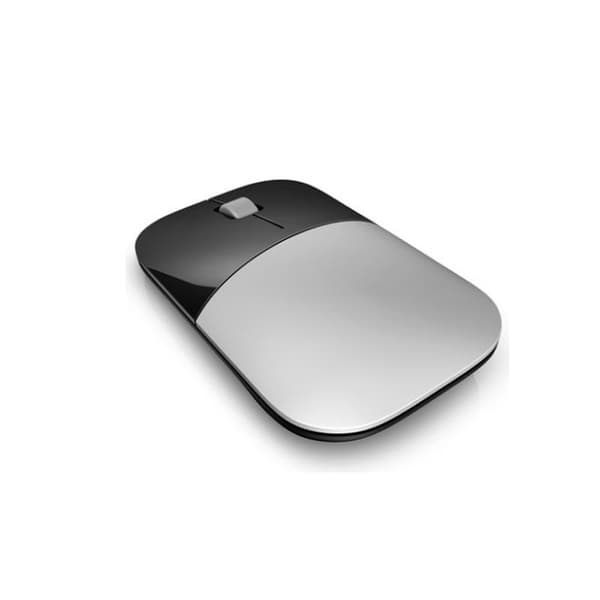 Silvergrå, trådlös mus (1200 dpi, blå LED-teknik, USB p