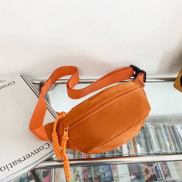 Orange brysttaske til kvinder, ny afslappet og enkel crossbody-taske