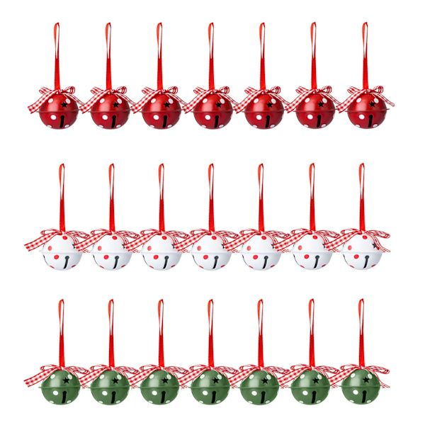 Juleklokker, 24 stk. Metal Klokker, Jingle Bells Charm, Jul