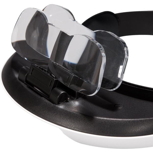 Hodelupe med 2 LED-lys, 5 utskiftbare linser