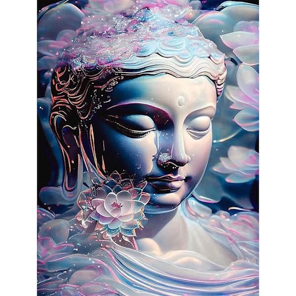 Buddha DIY Diamantmaleri Sæt til Voksne Børn, 5D Diamantmaleri