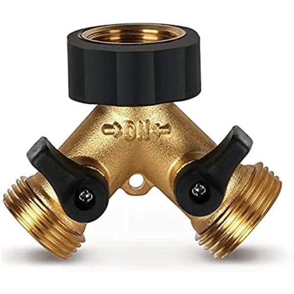2-veis kranavleder for hageslange, 3/4\" splitter for å koble til 2