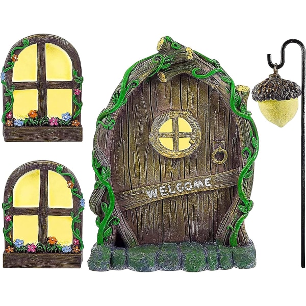 Fairy Garden Gate Miniatyyri portti puille GNOME Props House Tree