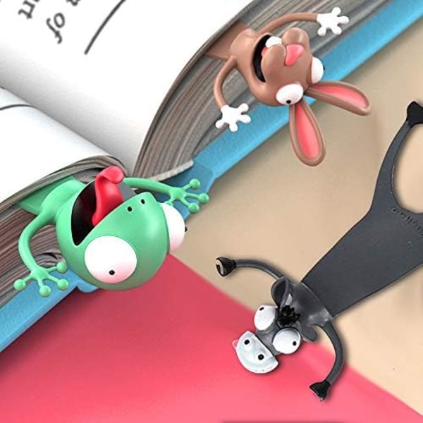 Kirjanmerkki, 3D-eläinkirjanmerkki, eläinkirjanmerkit, söpö kirjanmerkki