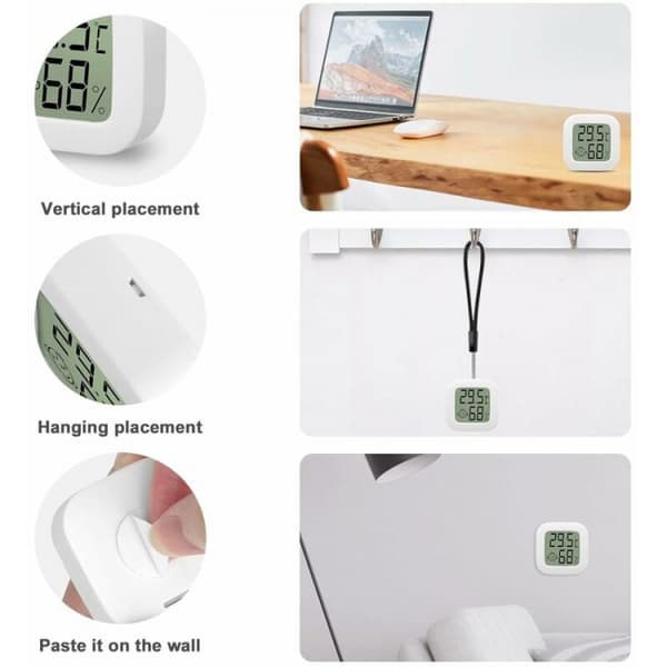 2 kpl sisäilman lämpömittari Mini-lämpömittari Hygrometer High Precis