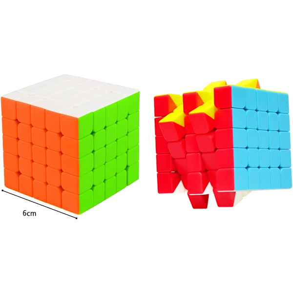 Speed ​​Magic Cube 5x5, Klistremerkefri 5x5x5 Speed ​​Magic Cube Puzz