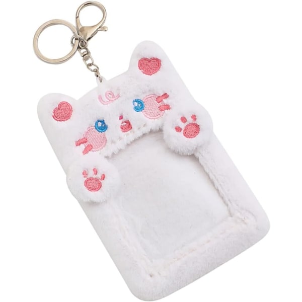 1pc Photocard Holder Cute Stuffed Animal Photocard Holder with Ke