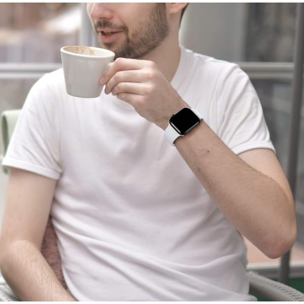 Kompatibel med Apple Watch76-rem, iwatch8-spenne i silikon