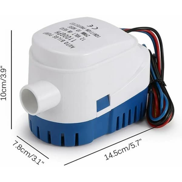 Länspumpar, automatisk länspump 12 V 1100 GPH länspump