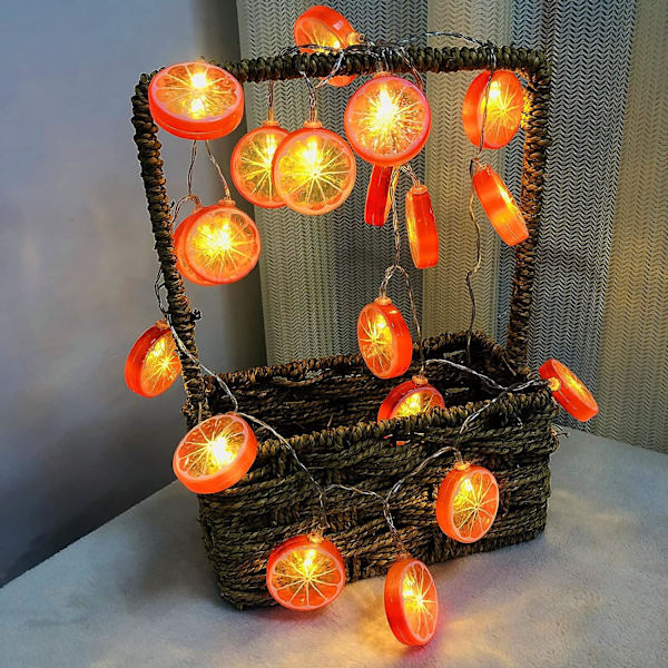 (Orange Citron Slice, 3M/20LED) Fruit Theme Citron Slice String Lig