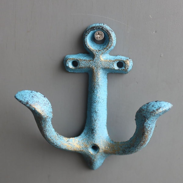 Retro landlig støbejernsmønster anker vægkrog krog, metalvæg