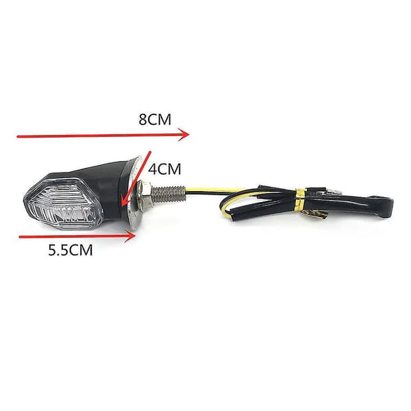4 stk. Mini Universal Motorcykel LED Blinklys Indikator Lys Am