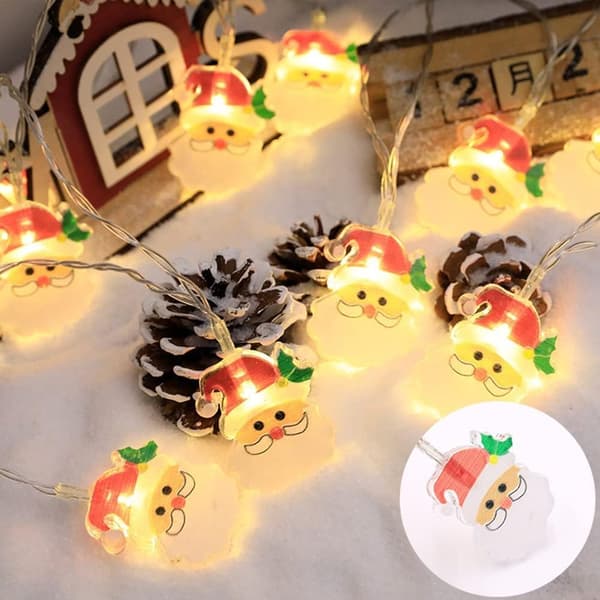 Santa Claus julelys med 3M 20 LED batteridrift