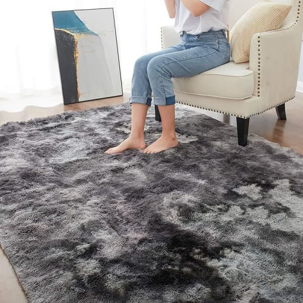 Shaggy stueteppe - 160 x 230 cm - Mørkegrå - Polyfiber