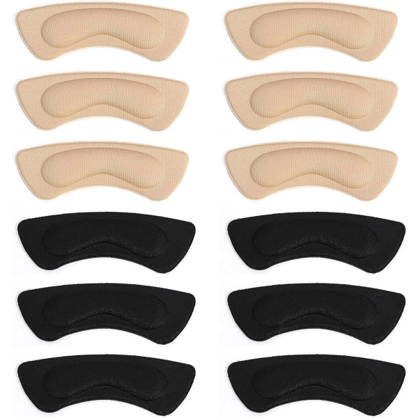 Heel inserts for women and men, 6 pairs of self-adhesive foot pro