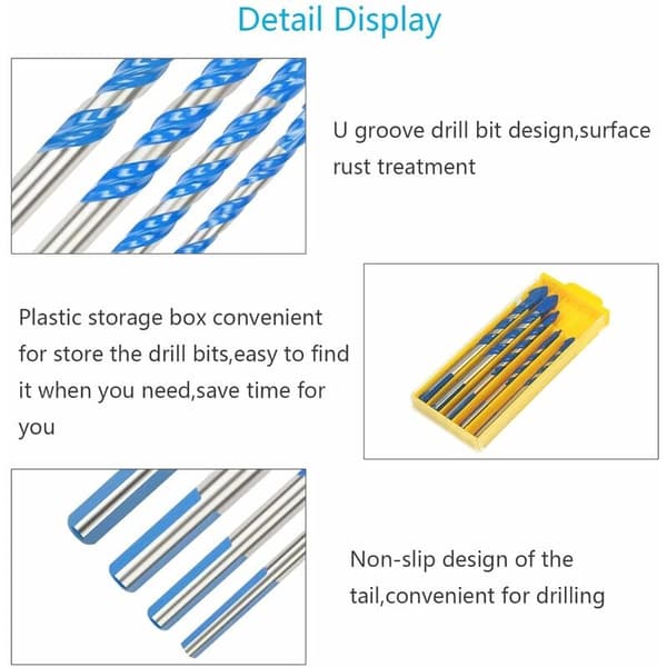 Glasborr, 10 st multimaterialborr triangel P