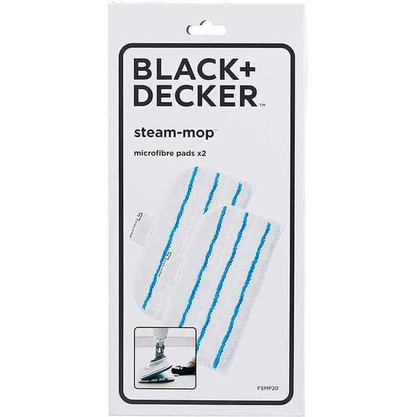 BLACK+DECKER 2 Rektangulære Mikrofiberputer FSMP20-XJ for Dampmopp