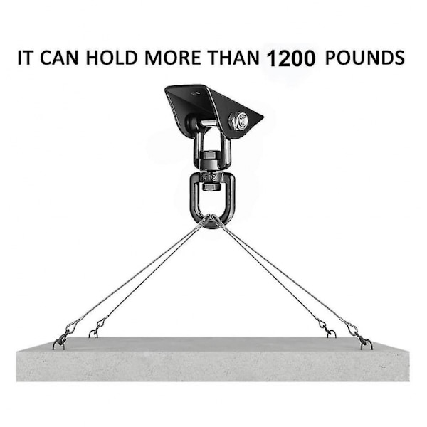 Porch Swing Hanging Kit, 360rotating 1200 Lb Capacity Hanger(2 Pa