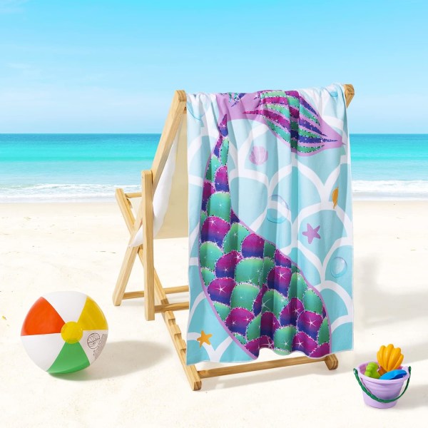 Merenneito-rantapyyhe 75 * 150CM Ultrahieno kuituinen rantamatto Bat