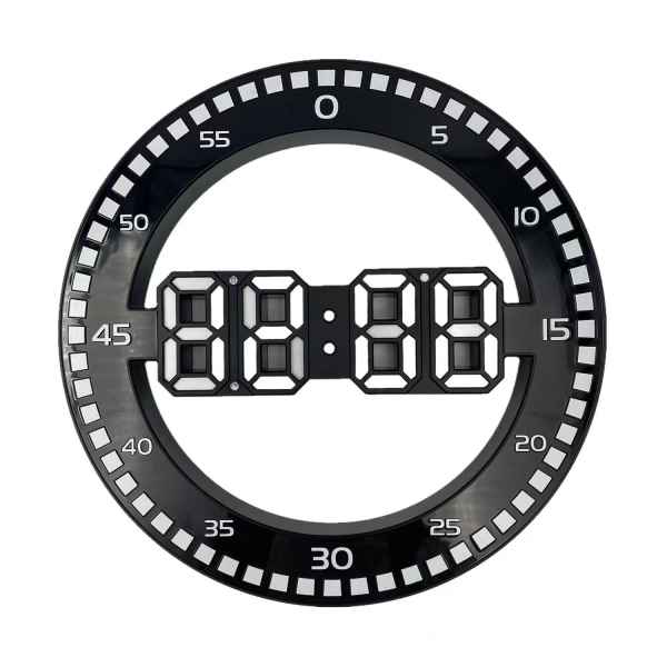 Silent LED digital desktop clock, electronic wall clock - circula