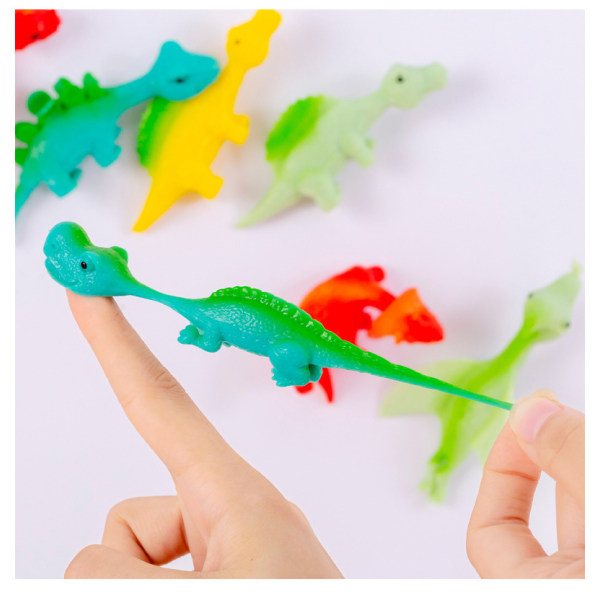 15 stk Flygende Dinosaur Fingerleker Strekkbare Fingerleker Mini Di