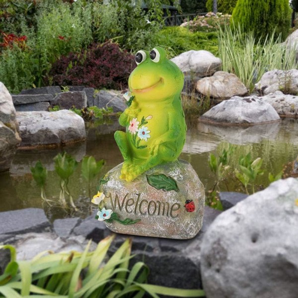 Harpiks Frøer Statue Udendørs Indendørs Hjem Have Pool Yard Plæne Anim