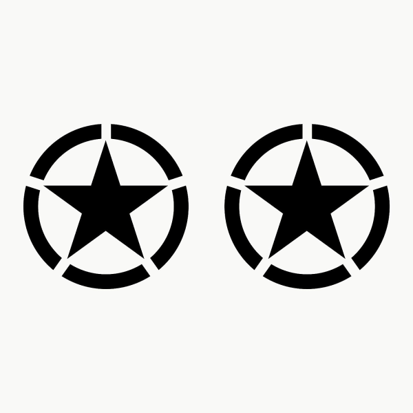 Heijastava pentagrammi polttoainesäiliön auton tarra, tähti auton tarra, 4x4