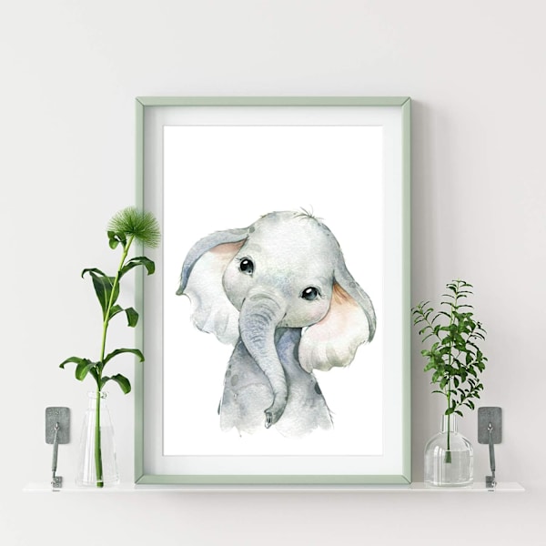Sett med 4 plakater dekorasjon for barnerom - baby gutt eller jente