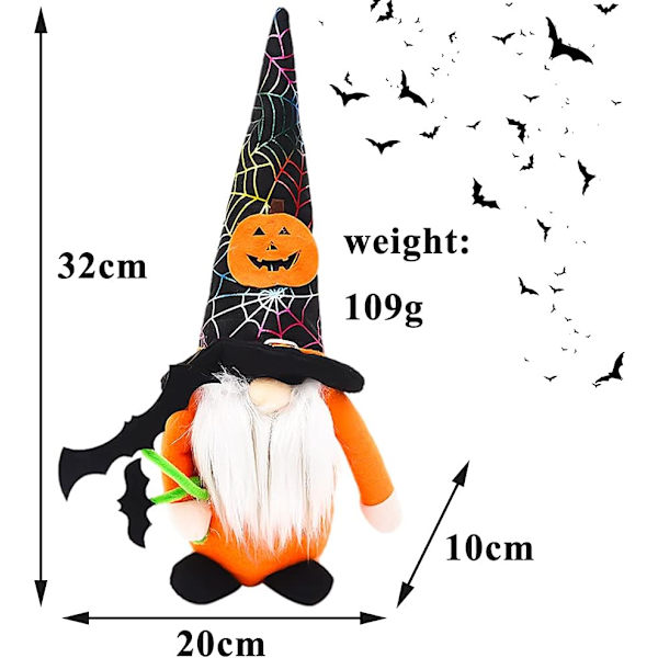 Halloween-tonttupehmolelu Halloween-koristeet Kääpiöpehmolelu Kasvoton D