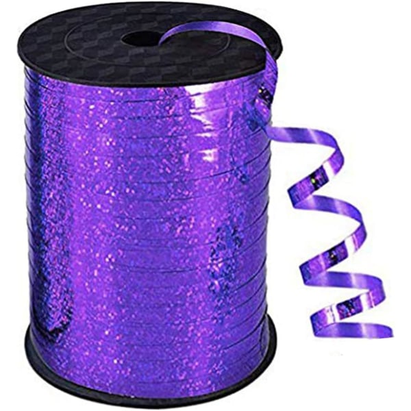 500 Yards Purple Crimped Curling Ribbon Shiny Metallic Balloon St