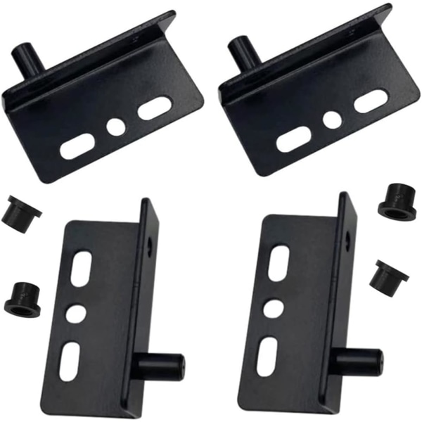 4 Pack Door Pivot Hinges with Socket, Black Right Angle, Hardware