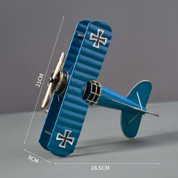 1st Mini Iron Aircraft Vintage Metal Plane Model för skrivbord, butik,