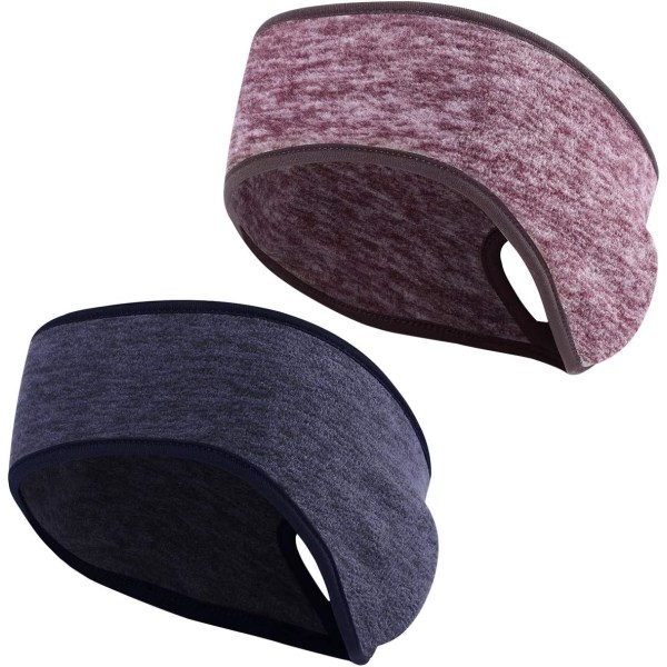 2 st fleece sport pannband dam herr hårband vinter sport