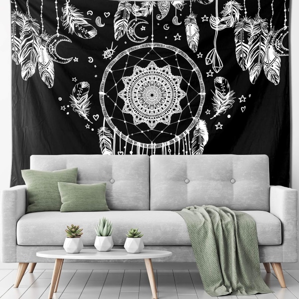 1 stk drømmefanger, 200CM*150CM Mandala-veggteppe, Galaxy-veggteppe,