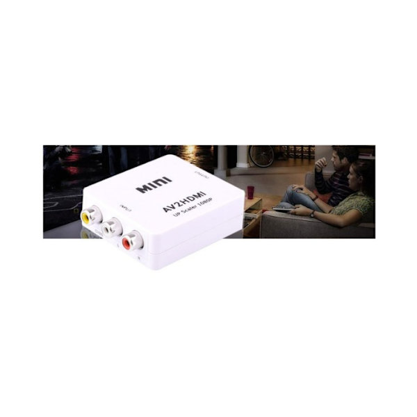 1PC Mini AV RCA CVBS till HDMI Video Audio Konverter Adapter Suppo
