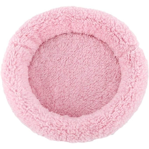 1 stk Myk, koselig rund fleece varm hamster seng sovematte for rotte, H