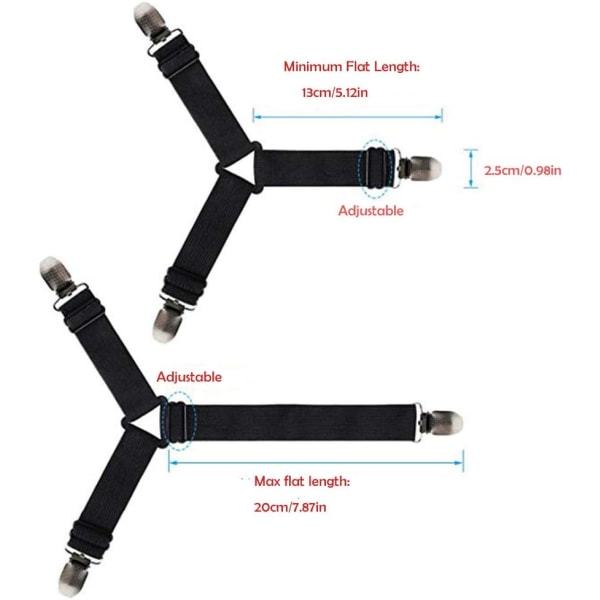 4 stk. sengeholderstropper, trekant sengeholderstropper