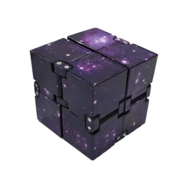 Infinity Cube - Nat - Evig Terning - 1 Fidget Legetøj Lilla