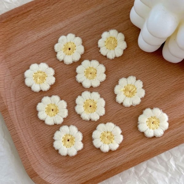 20 stk./parti broderi klistermærke til små blomster
