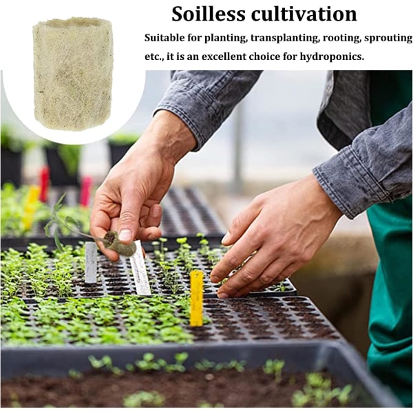50 stk. Hydroponiske Rockwool Cube Block Plugs Rockwools Voksende