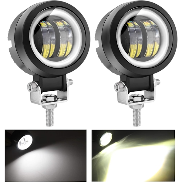 2 stk 40w LED tåkelys Offroad Angel Eye kjørelys W