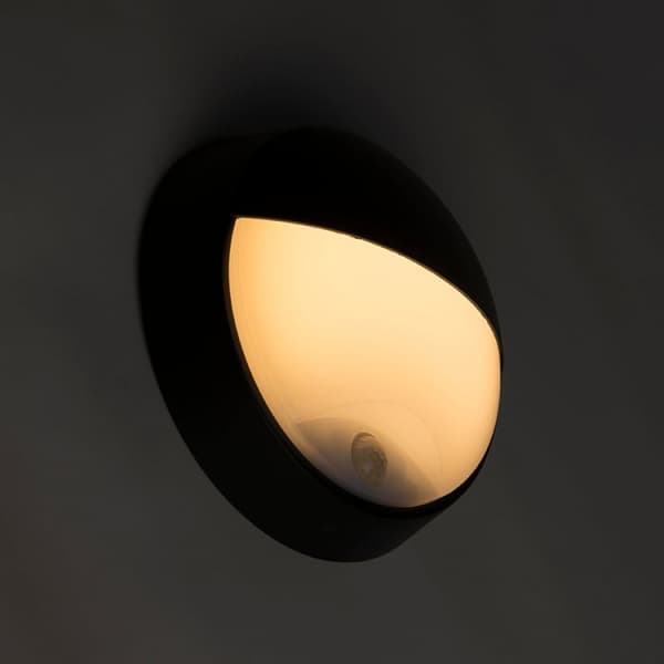 LED-utebelysning med bevegelsessensor - 1 lys - Ø 215 mm -