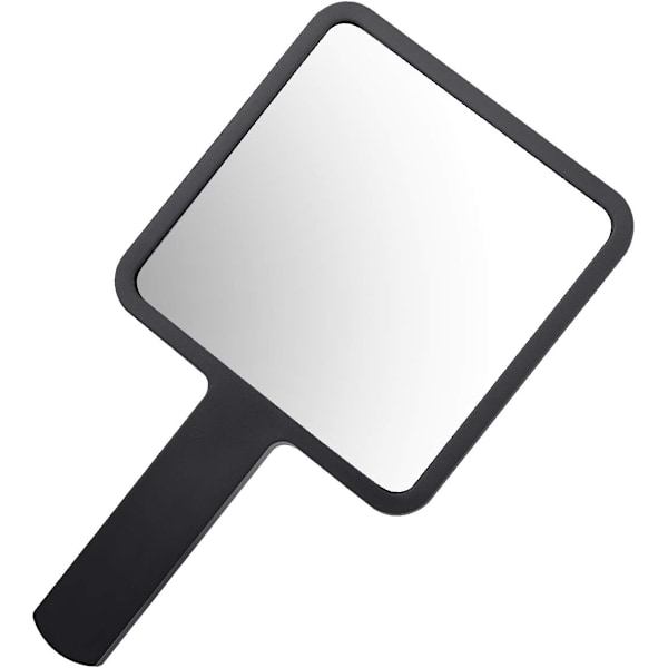 1PC Svart 9*16cm Bärbar Spegel Professionell Handspegel Fyrkantig