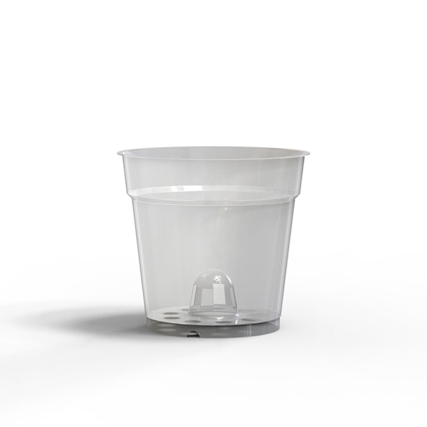 2 Orkidékrukor med dräneringshål: Transparent Cachepot med dränering