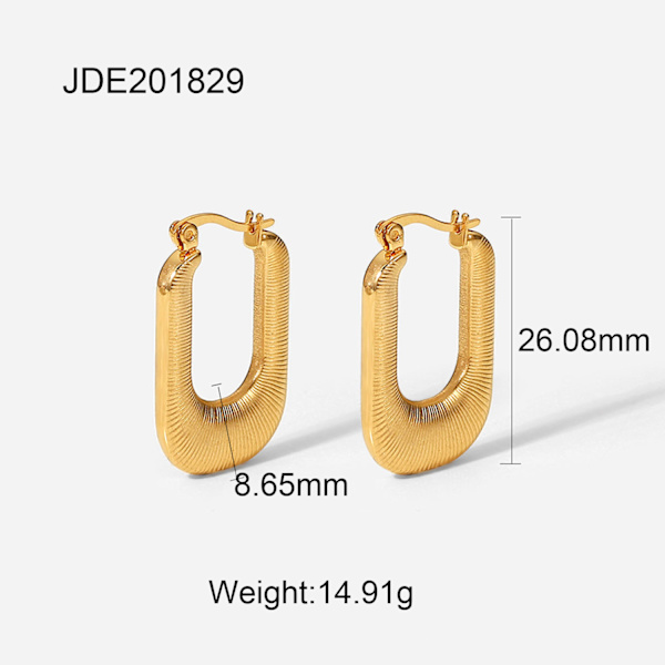 Guld Hoop Örhängen Set för Kvinnor, 14K Guldpläterade Lätta Hyp