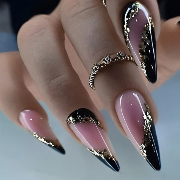 Stil nagelkonst bitar bärbar nagel lång nagel nagelkonst lappar fa