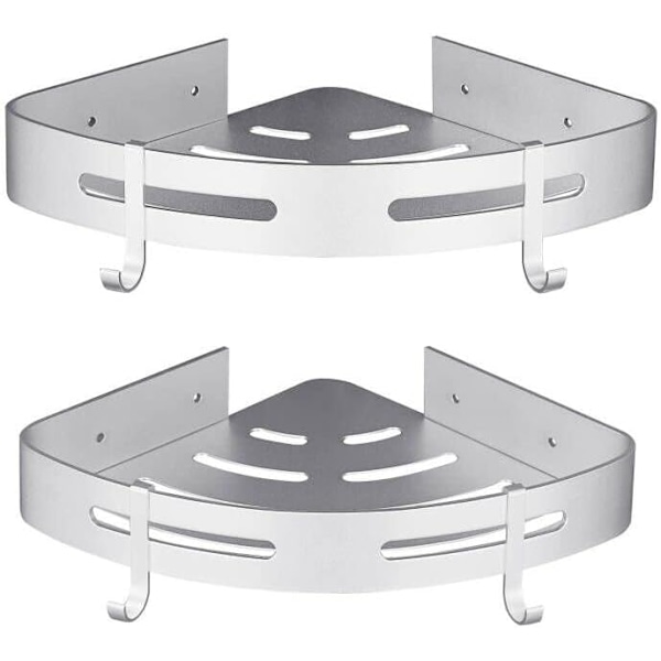 Silver Triangle 2 Tier Duschhylla Badrum Fri Borrning Kök